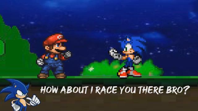 Mario and Sonic VS Mecha Sonic (Sprite Animation) (Super Mario Bros. Z) смотреть онлайн