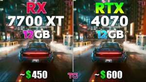 RX 7700 XT vs RTX 4070 - Test in 10 Games