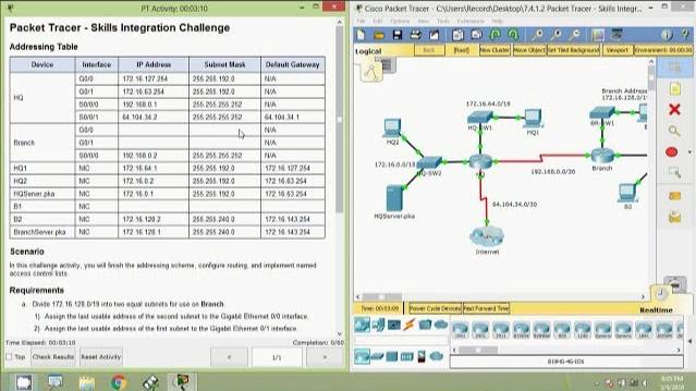 7.4.1.2 Packet Tracer - Skills Integration Challenge смотреть онлайн