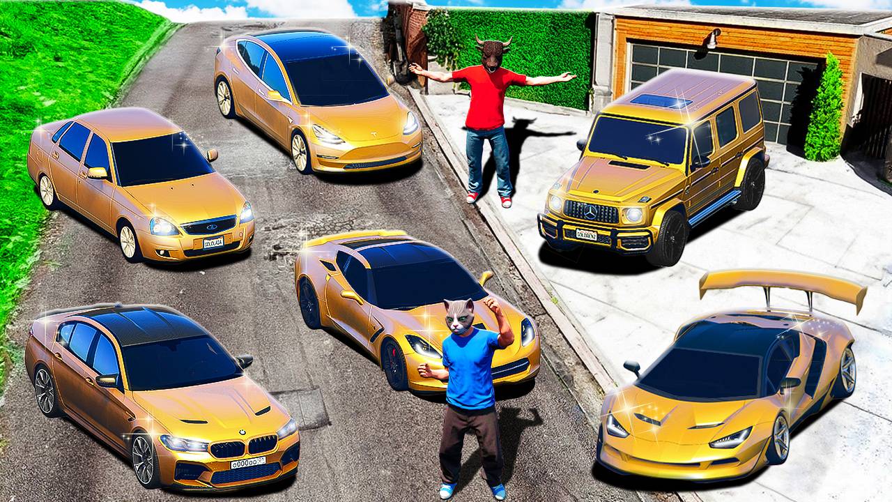 УГНАЛ ВСЕ СЕКРЕТНЫЕ ЗОЛОТЫЕ МАШИНЫ ДЛЯ БУЙВОЛСОНА! ЛАМБОРГИНИ, БМВ, ПРИОРА ГТА 5 МОДЫ МУРКА смотреть онлайн