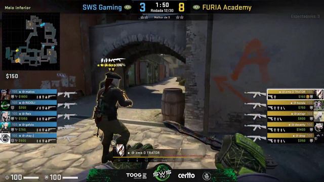SWS Gaming vs. FURIA Academy (Inferno) Mapa 1 - Liga GC Série A AGO/21 - Grupo B смотреть онлайн