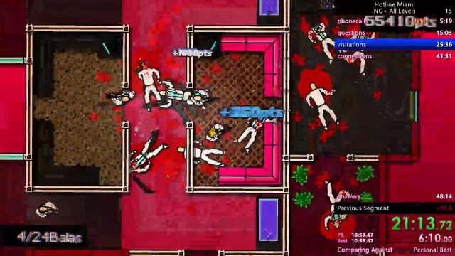 hotline miami speedrun NG+ All levels (41:33:06 смотреть онлайн