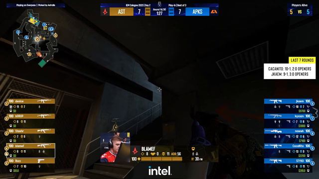 Astralis vs. Apeks - Map 1 [Overpass] - IEM Cologne 2023 - Play-In смотреть онлайн