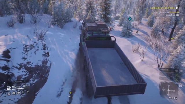 Snowrunner Northen Aegis Installation Landslide in the woods смотреть онлайн