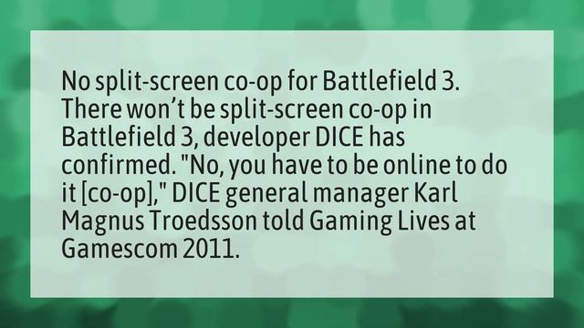 Is Battlefield 3 split screen? смотреть онлайн