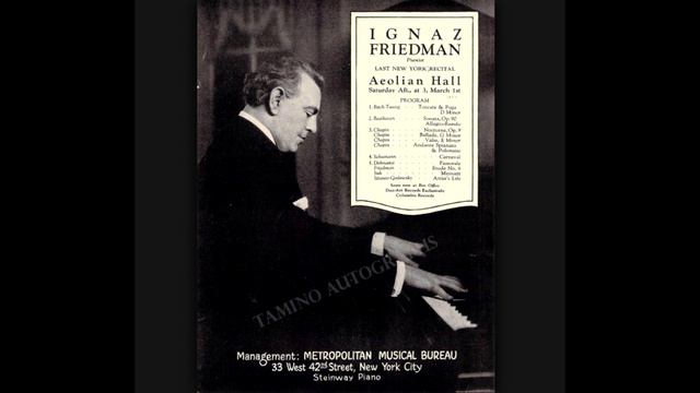 J.S.Bach-Tausig: Toccata & Fugue in D Minor BWV565. Ignaz Friedman1924 on Duo-Art смотреть онлайн
