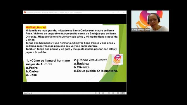 Spanish Tutorial | November 6, 2022 | Group G | Teacher Emma смотреть онлайн