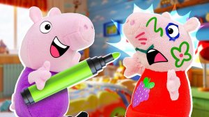 Пеппа и Джордж поссорились! Что произошло? Игры в игрушки в видео для детей