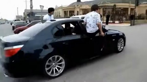 Chechen Mafia in a BMW M5 with guns 2012shishani mafia