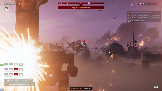 Helldivers 2 Patriot Exosuit Prototype VS. Bile Titan смотреть онлайн