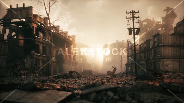 Destroyed houses after a rocket attack on the city смотреть онлайн