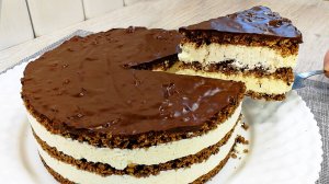 100% вариант - Обалденный торт без выпечки - без желатина и без печенья!