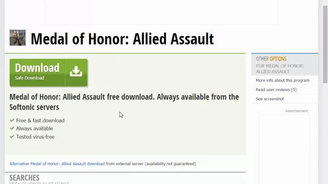 كيفية تحميل لعبة Medal of Honor Allied Assault Demo смотреть онлайн