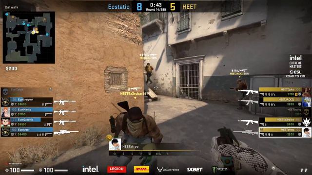 ECSTATIC vs. HEET - Map 2 [Dust2] - IEM Road to Rio 2022 Europe Open Qualifier 3 смотреть онлайн