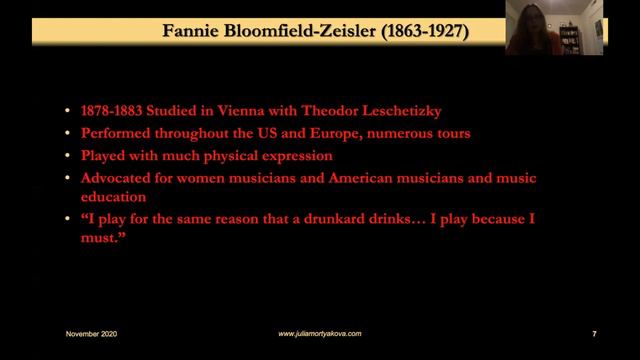 "Virtuosi Women Pianists (Amy Fay, Fannie Bloomfield-Zeisler, Olga Samaroff)" by Julia Mortyakova смотреть онлайн