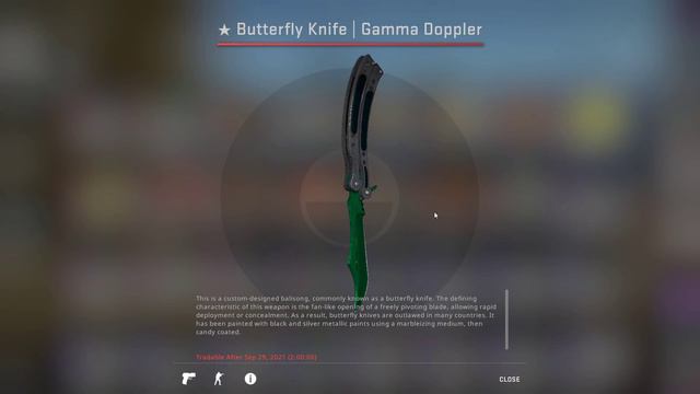 .007 BUTTERFLY KNIFE GAMMA DOPPLER EMERALD | FIRST IN THE WORLD