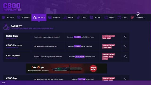 csgoaffiliate Free CSGO Skins codes смотреть онлайн