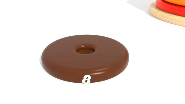 Пирамидка цветная - учим цвета