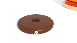 Пирамидка цветная - учим цвета