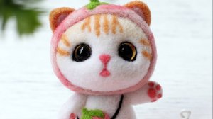 Валяние из шерсти - Кот Клубника (арт. 95373896)