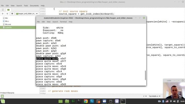 26-Bitboard CHESS ENGINE in C generating SLIDER & LEAPER piece MOVES by attack tables lookup смотреть онлайн