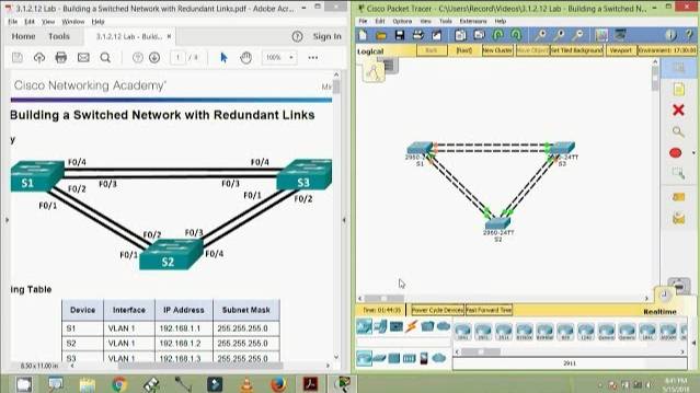 3.1.2.12 Lab - Building a Switched Network with Redundant Links смотреть онлайн
