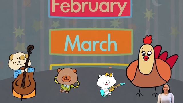 Месяцы на английском Months смотреть онлайн