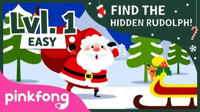 Find the Hidden Christmas Reindeer with Santa | Christmas Game | Pinkfong Songs for Children смотреть онлайн