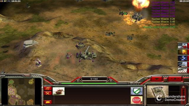 Command & Conquer Generals Zero Hour HOUR CHINA NUKE VS 3 HARD ARMY FREE ALL FULL HD resolution 108 смотреть онлайн