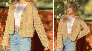 Осенний КАРДИГАН крючком 🌼 | Мастер-класс для начинающих
