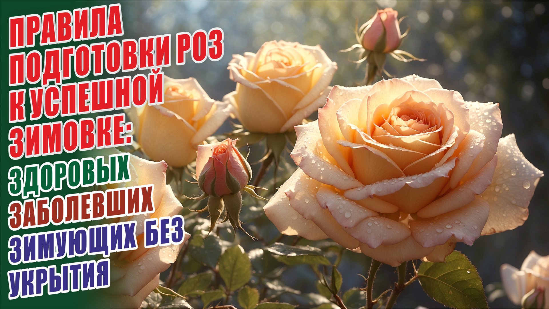 ПРАВИЛА ПОДГОТОВКИ РОЗ К УСПЕШНОЙ ЗИМОВКЕ: ЗДОРОВЫХ, ЗАБОЛЕВШИХ, ЗИМУЮЩИХ БЕЗ УКРЫТИЯ. РОЗЫ В САДУ смотреть онлайн