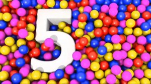 Цветные шарики - учим цифры