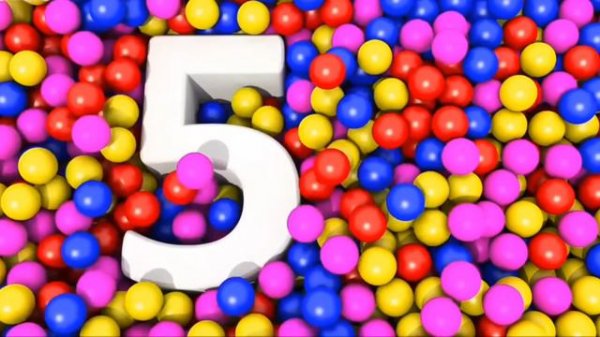 Цветные шарики - учим цифры