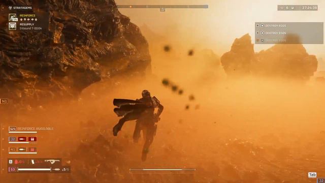 Helldivers 2 Gameplay - Extreme Difficulty - Freeing Red Planet Part 2 - No Commentary смотреть онлайн