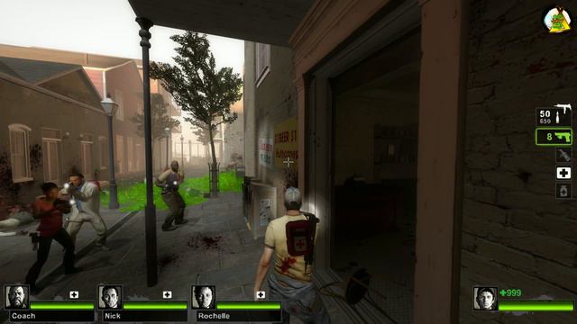 Left 4 Dead 2 2009 4K. Coach, Ellis, Nick, and Rochelle. Expert. The Parish. Waterfronts Range A смотреть онлайн