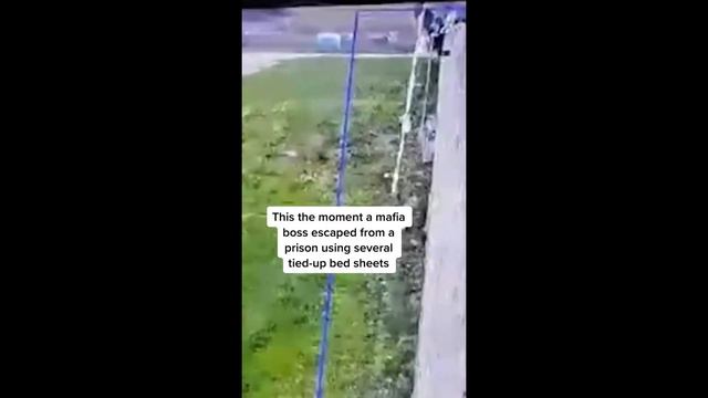 Moment mafia boss Raduano escapes from prison using tied up bedsheets #italy #mafia смотреть онлайн