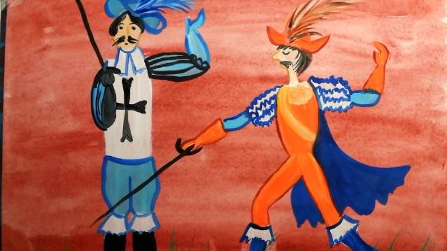 Как нарисовать мушкетеров. смотреть онлайн