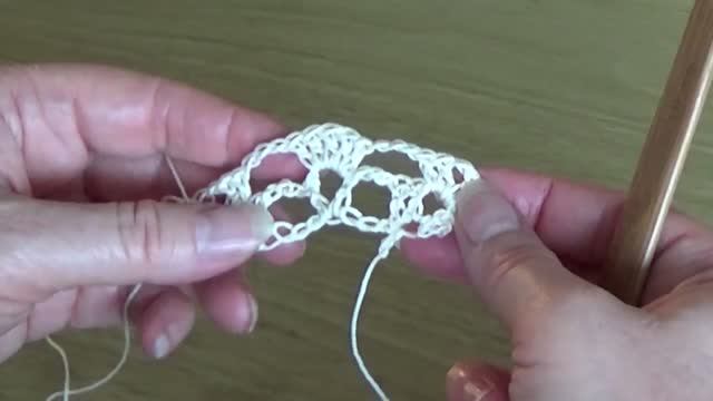 Основы Ажурного вязания | 1ст.с/н + 3в.п. + 1ст.с/н | Веерочек из 5 ст.с/н смотреть онлайн