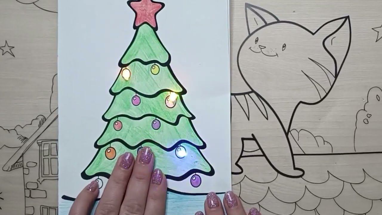 Новогодняя светодиодная открытка «Ёлочка». Технический мастер-класс. смотреть онлайн