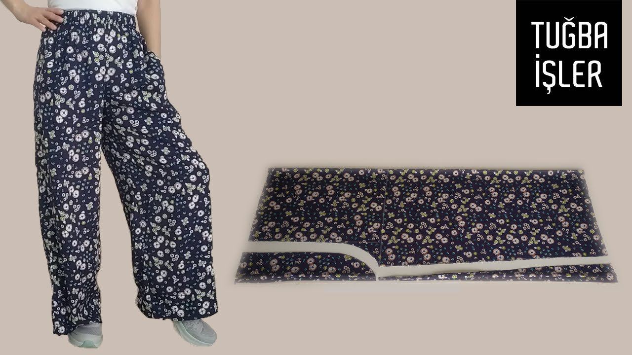Very Easy Palazzo Trouser Cutting And Sewing | Tuğba İşler