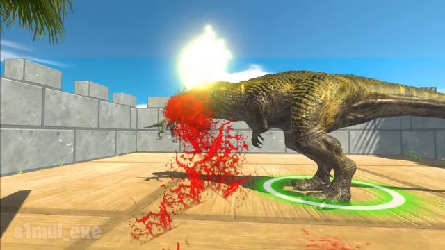 Evil Dinos attack King T Rex and his Squires - Animal Revolt Battle Simulator смотреть онлайн