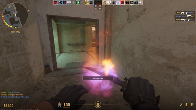 CS2 Flaming knife glitch working even after cs2 release!!! смотреть онлайн