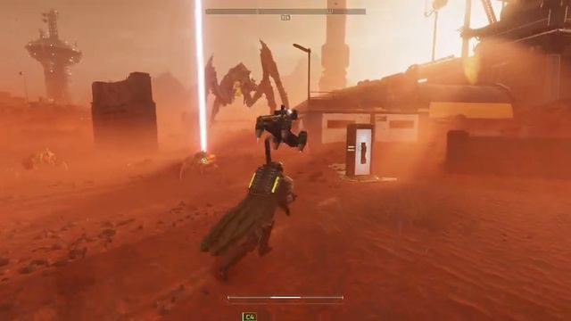 Finally recorded footage of a Bile Titan EATing - Helldivers 2 смотреть онлайн