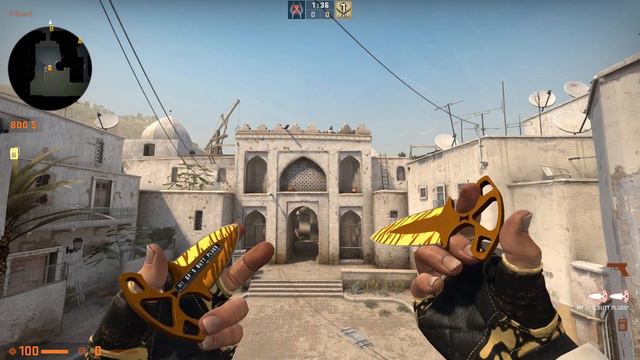(Knife Glove Combo) Broken Fang Gloves Yellow banded and Shadow Daggers Tiger Tooth CS:GO смотреть онлайн