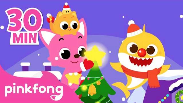 Five Little Christmas Friends and More 🎄 | 2023 NEW Christmas Song Compilation | Pinkfong Official смотреть онлайн