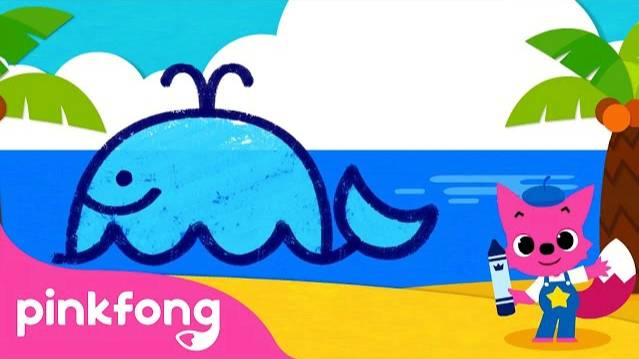 Let's Draw a Whale | How to draw a Whale | Drawing Songs | Pinkfong Songs for Children смотреть онлайн