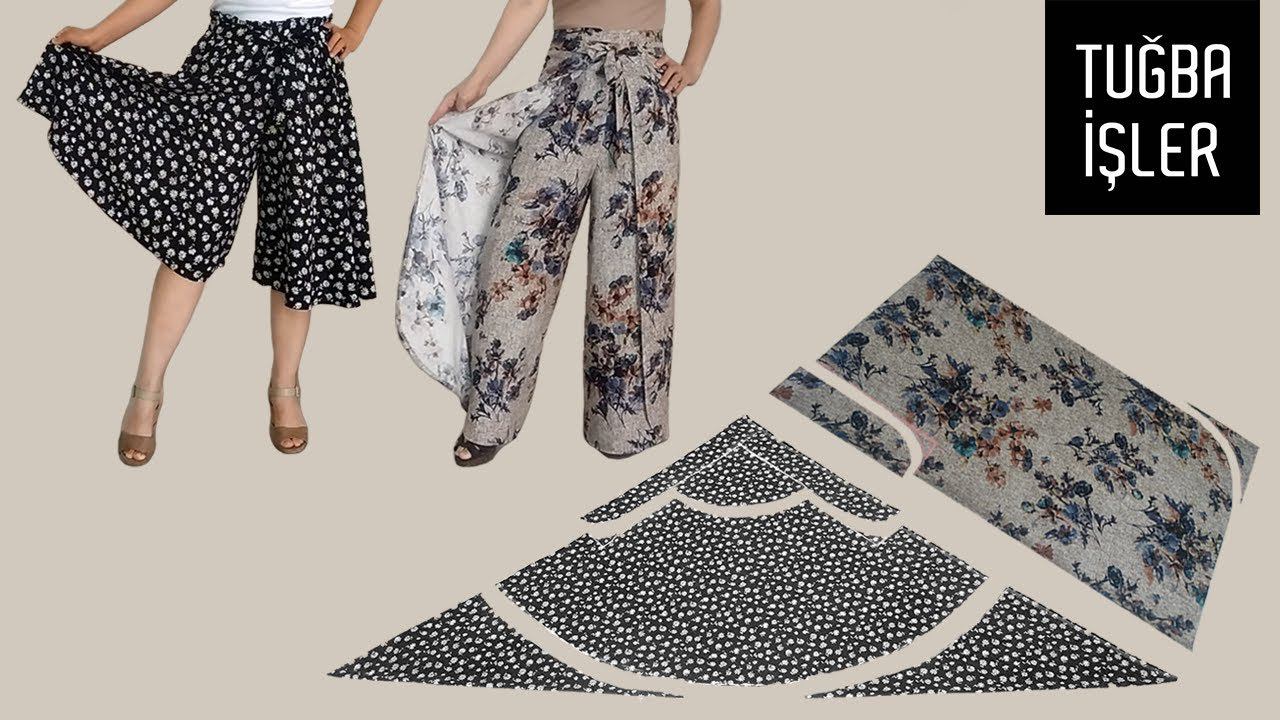 Very Easy Summer Trousers Cutting and Sewing | Tuğba İşler смотреть онлайн