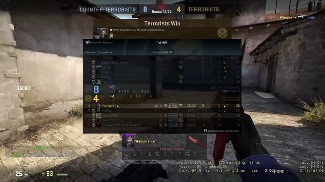 Counter-Strike: Global Offensive - E206 | Inferno | s Wolfem, Wampem, Waltem a NotNoxem смотреть онлайн