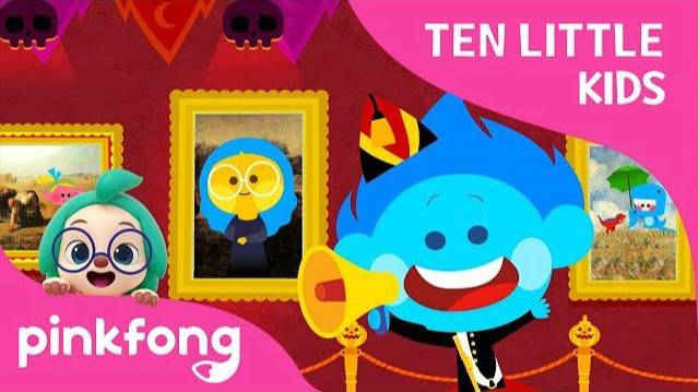 Ten Little Kids In The Art Museum | Ten Little Kids Songs | Pinkfong Songs For Children