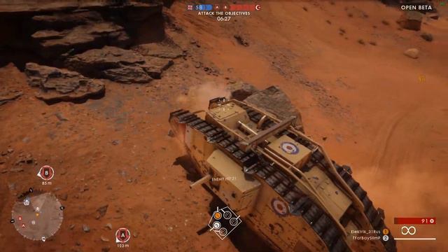 Battlefield 1 Танк. смотреть онлайн